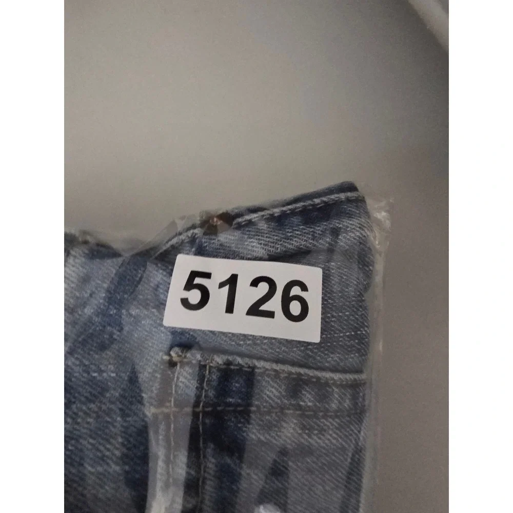 Polo Ralph Lauren Mens Distressed Cut Off Denim Shorts Light Wash Paint Splatter